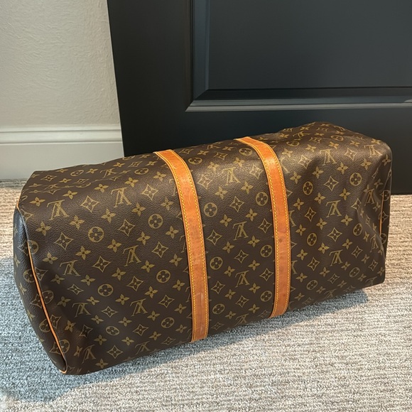 SALE 🔥AUTHENTIC LARGE LOUIS VUITTON KEEPALL 55 TRAVEL DUFFEL BAG LV MONOGRAM - Picture 5 of 11